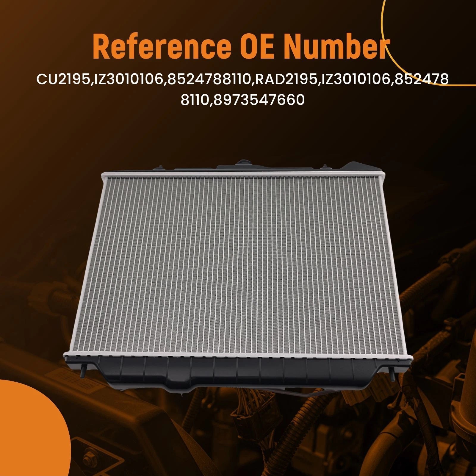 Aluminum Engine Radiator for Isuzu Amigo 3.2L (1998–2000) IZ3010106 CU2195