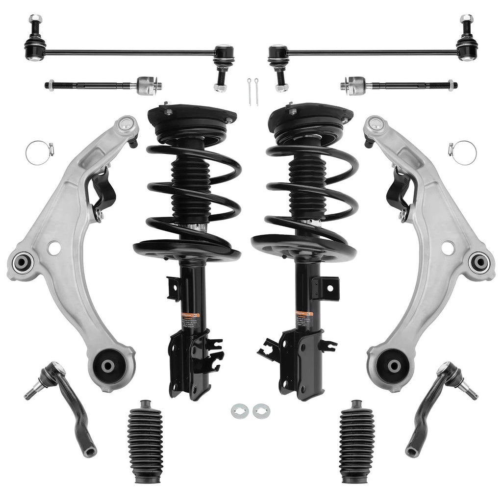 12PC Front Struts Control Arms Sway Bar Tie Rod for Nissan Maxima (2009–2014)