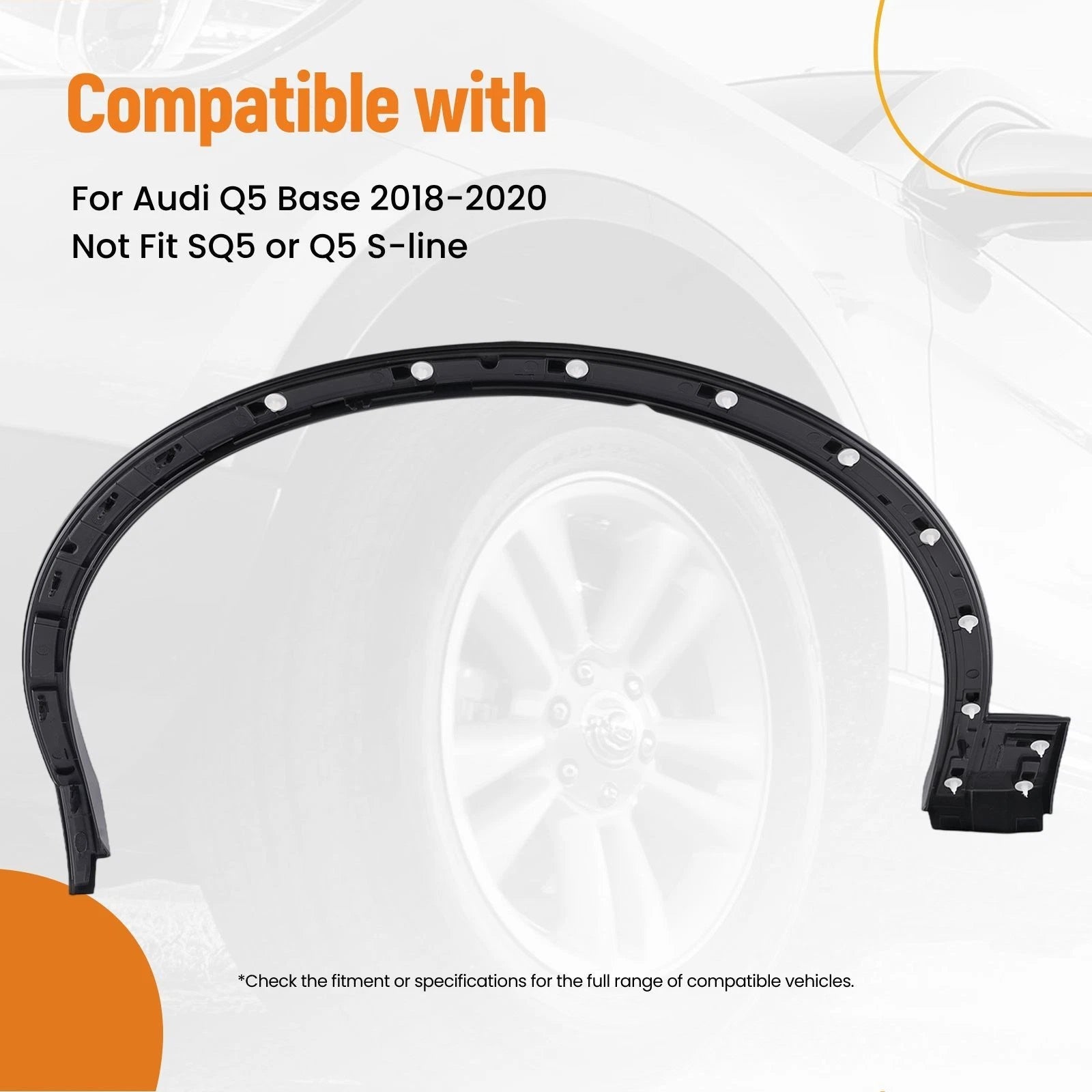 Fender Flare Trim for Audi Q5 (2018–2020) Front Right 80A853718EGRU PP