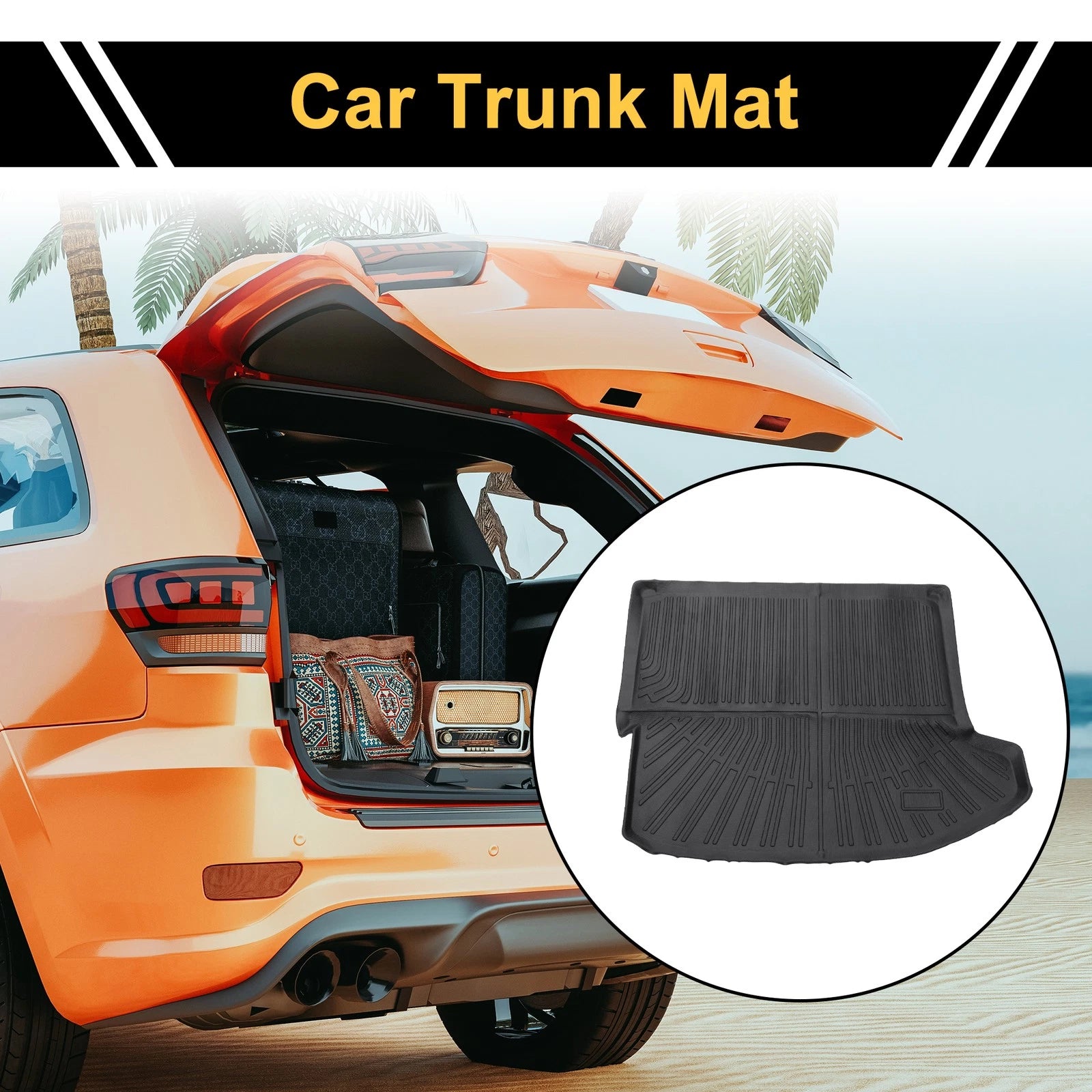 Cargo Liner Rear Trunk Mat for Chevrolet Trax (2024) TPE Stripe Pattern