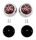 Round Flush Fit LED Tail Lights with Web Style for 1950 Pontiac Spider