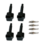Set of 4 Ignition Coils & Iridium Spark Plugs for Volkswagen Jetta (2016-2019)