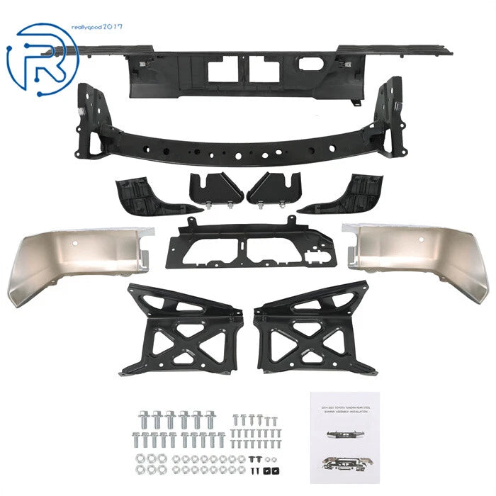 Rear Step Bumper Assembly with Sensor Holes for Toyota Tundra (2014-2021)