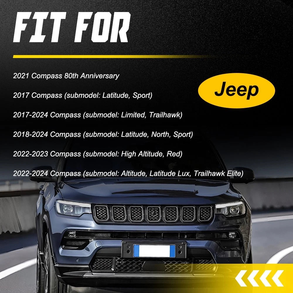 Set of 2 Bumper Brackets for Jeep Compass (2017–2024)