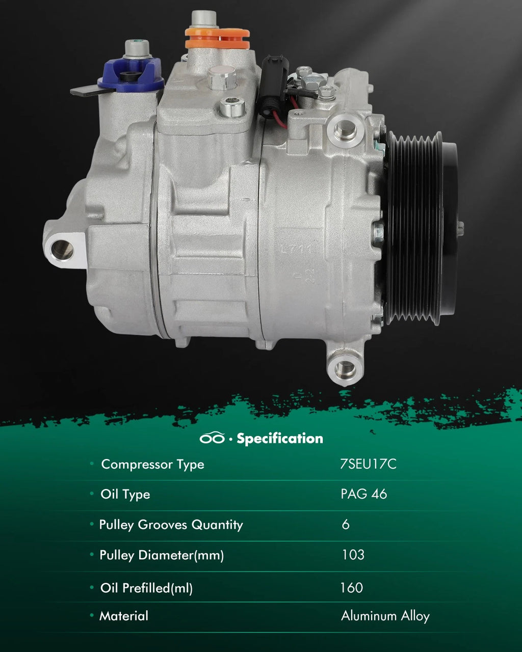 A/C Compressor for Mercedes-Benz SL500 SL55 (2003–2007) CO 11256C