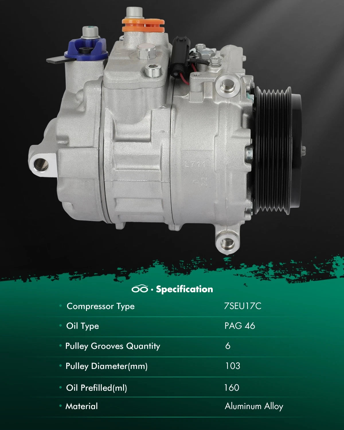 A/C Compressor for Mercedes-Benz SL500 SL55 (2003–2007) CO 11256C