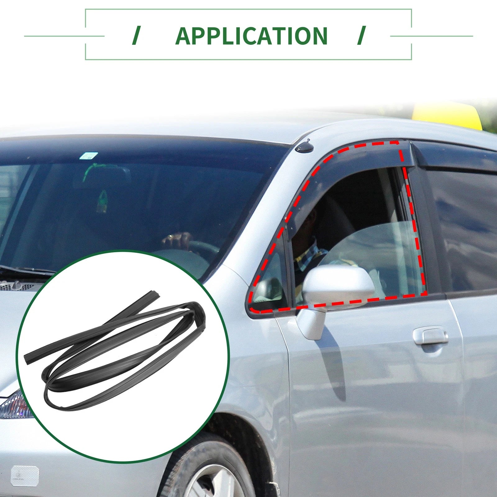 1Pc Front Left Door Window Run Channel Seal Strip for Honda Fit (2007–2020)