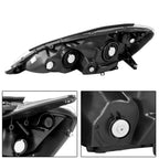 Set of 2 Headlight Assemblies Chrome Housing for Toyota Sienna (2006–2010)