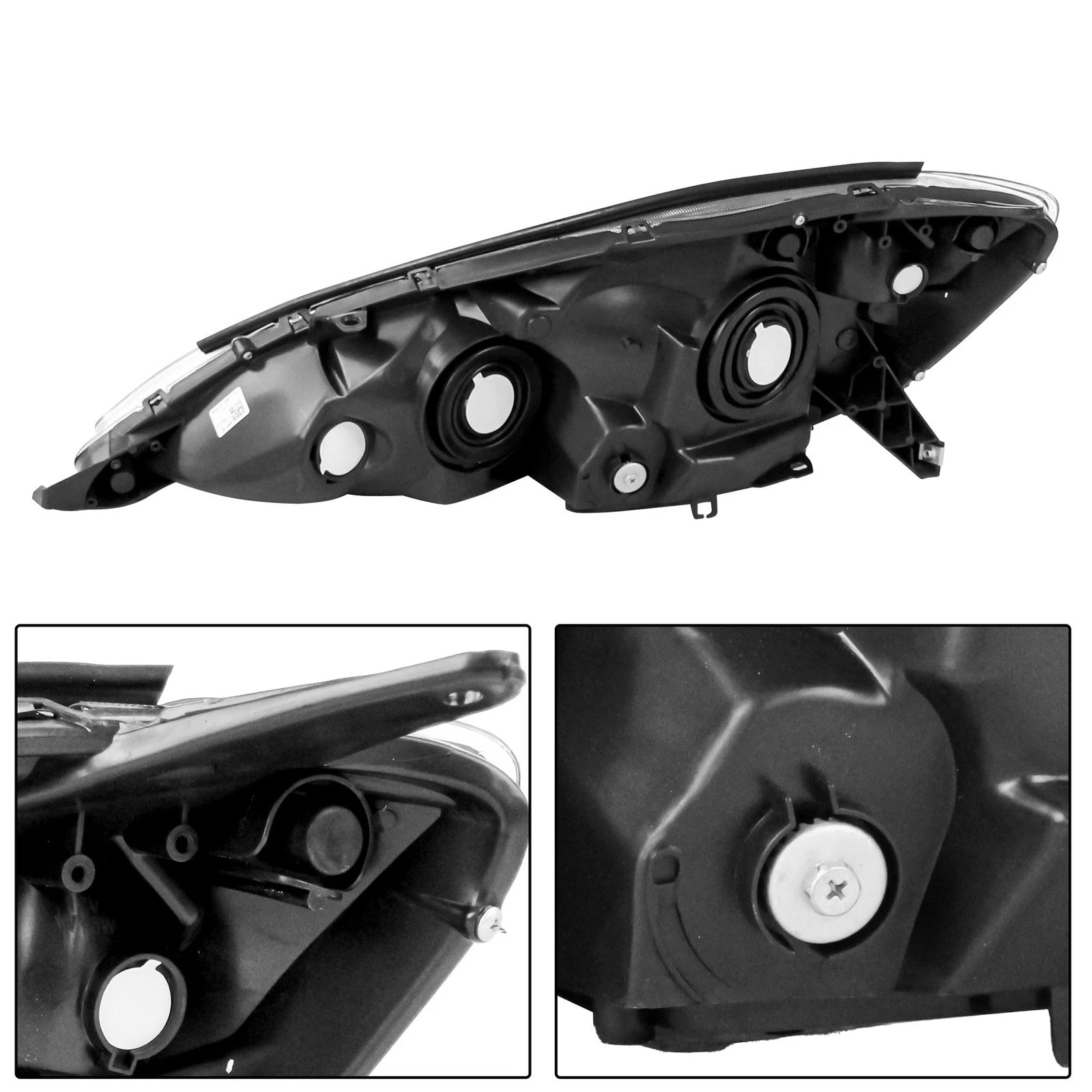 Set of 2 Headlight Assemblies Chrome Housing for Toyota Sienna (2006–2010)