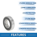 Deep Groove Ball Bearing P4 for Scooter Skateboard (12x24x6mm) 1 Pc