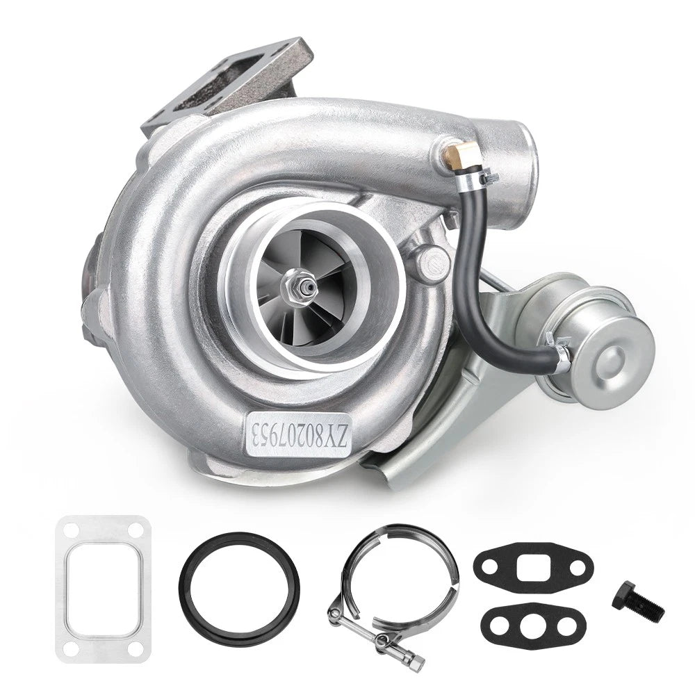 T04E T3 V-band Turbocharger 420HP w/ Intercooler Piping Kit for 4 or 6 Cyl
