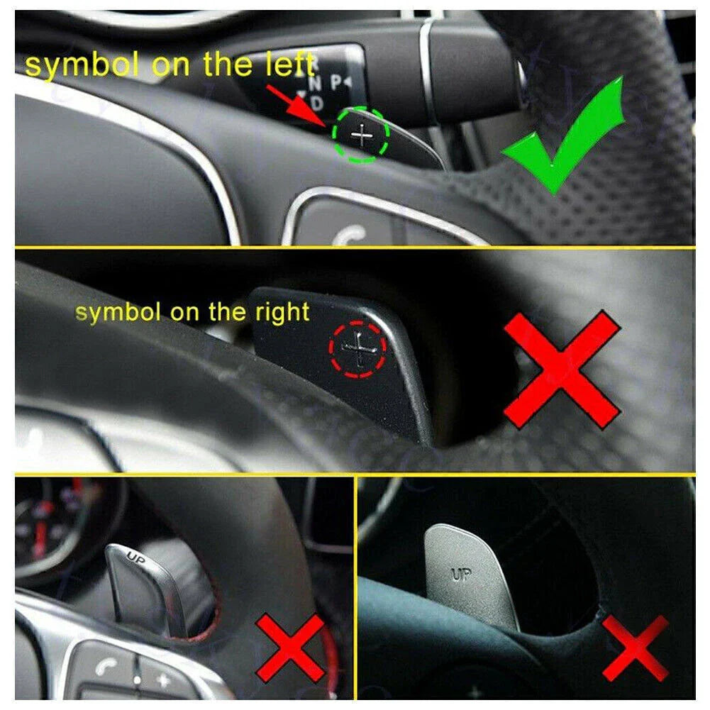 Silver Shift Paddle Extension for Mercedes-Benz A B C E CLA CLS GLA GLC