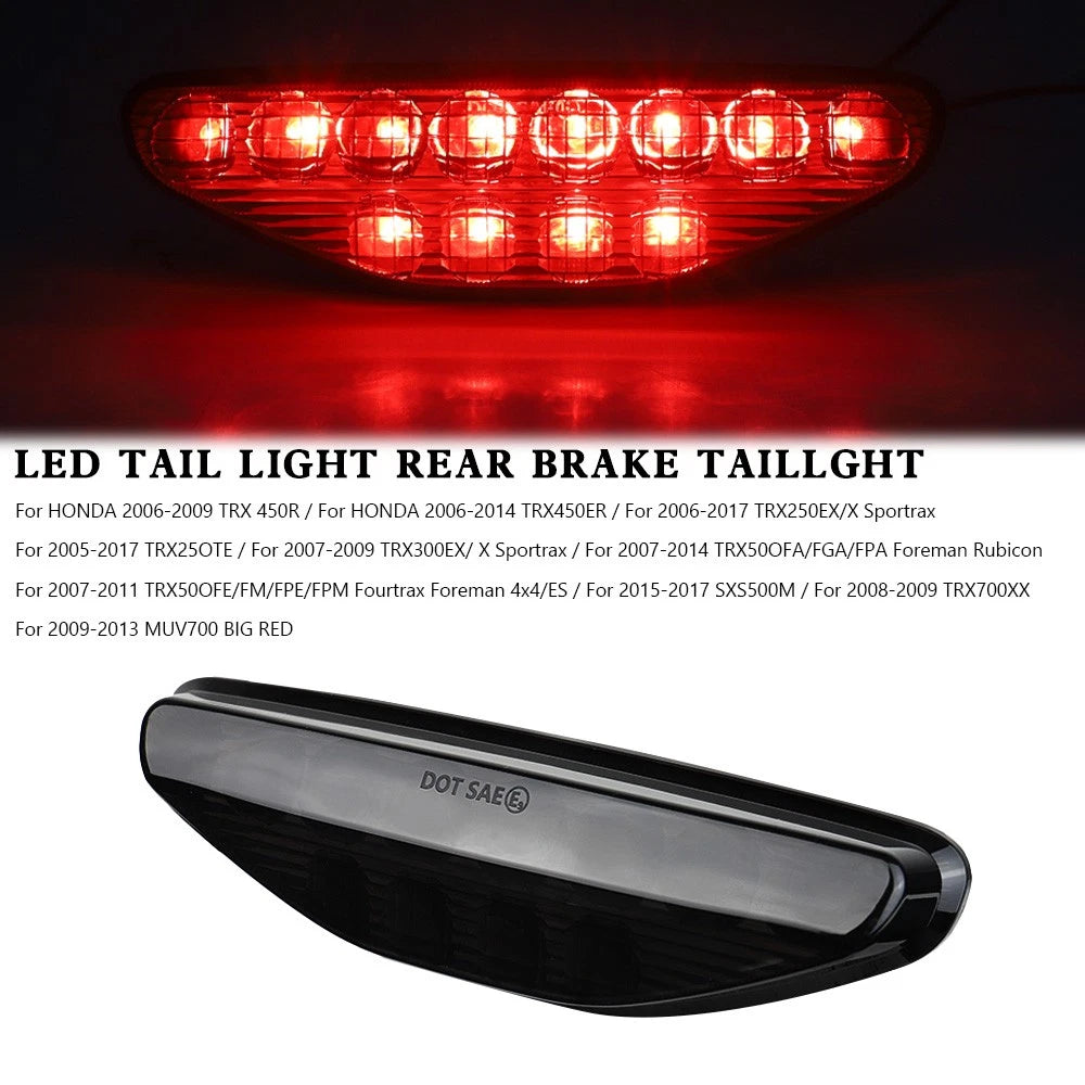 LED Tail Light for Honda TRX450R & TRX450ER (2006–2014) Black