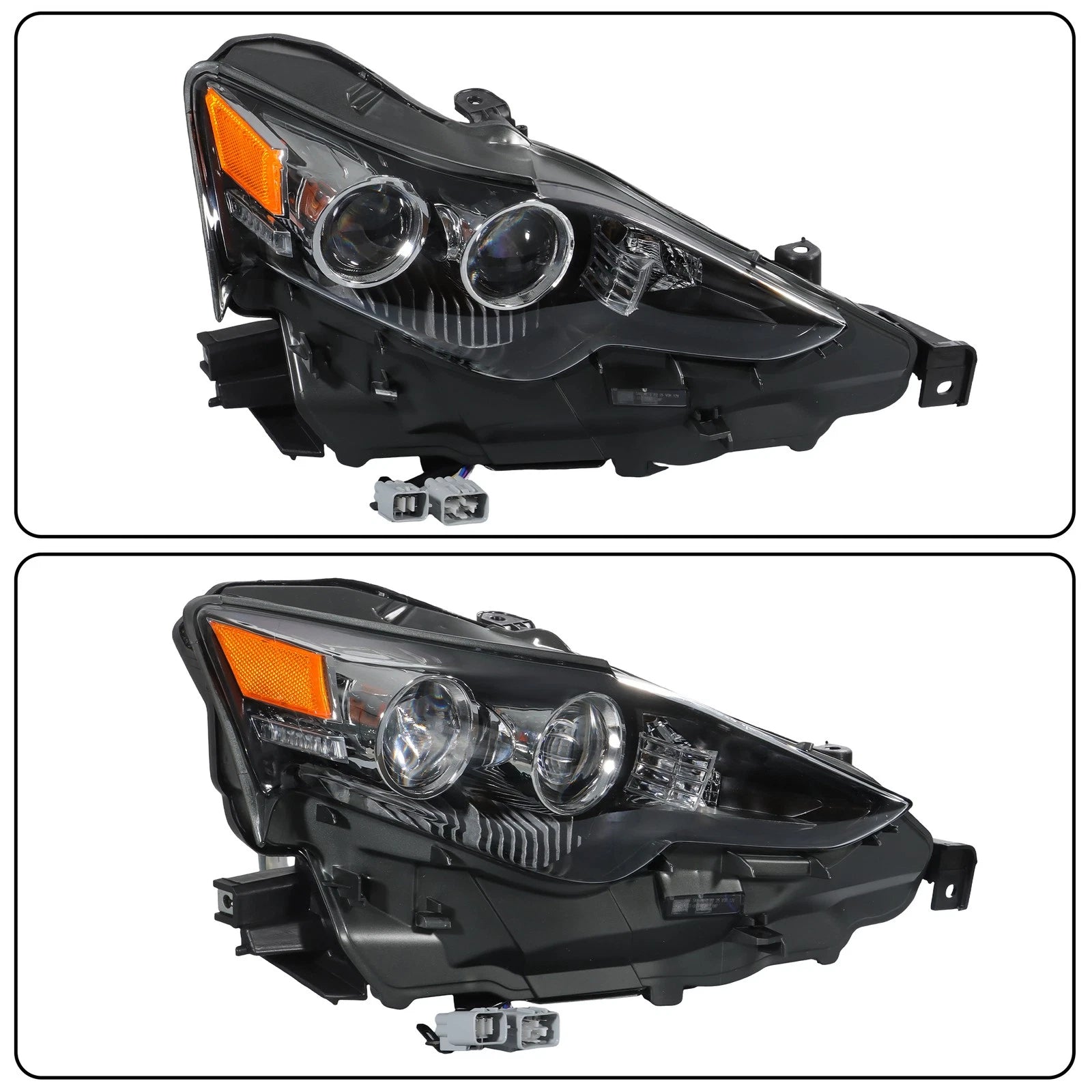 Headlight Passenger Side Clear for Lexus IS250 IS200T IS300 IS350 (2014–2016)