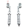 Chrome Bubble FootPeg with 4.5" Clamp Bracket for Harley Road King Sportster 883 (2012)