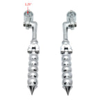 Chrome Bubble FootPeg with 4.5" Clamp Bracket for Harley Road King Sportster 883 (2012)
