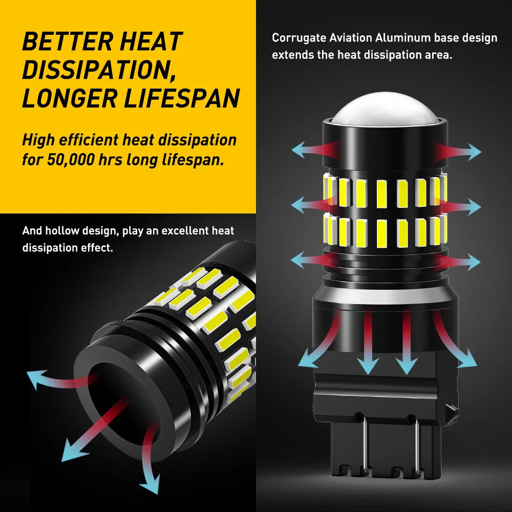 2X LED Reverse Backup Light Bulbs for AUXITO 3157 3156 (6500K)