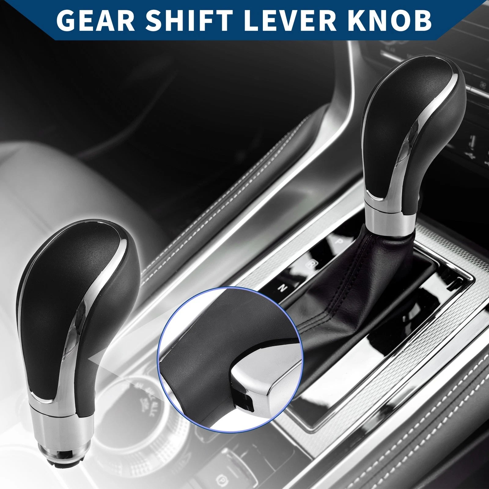 Automatic Gear Shifter Knob for Buick Regal (2011–2017) Black Plastic