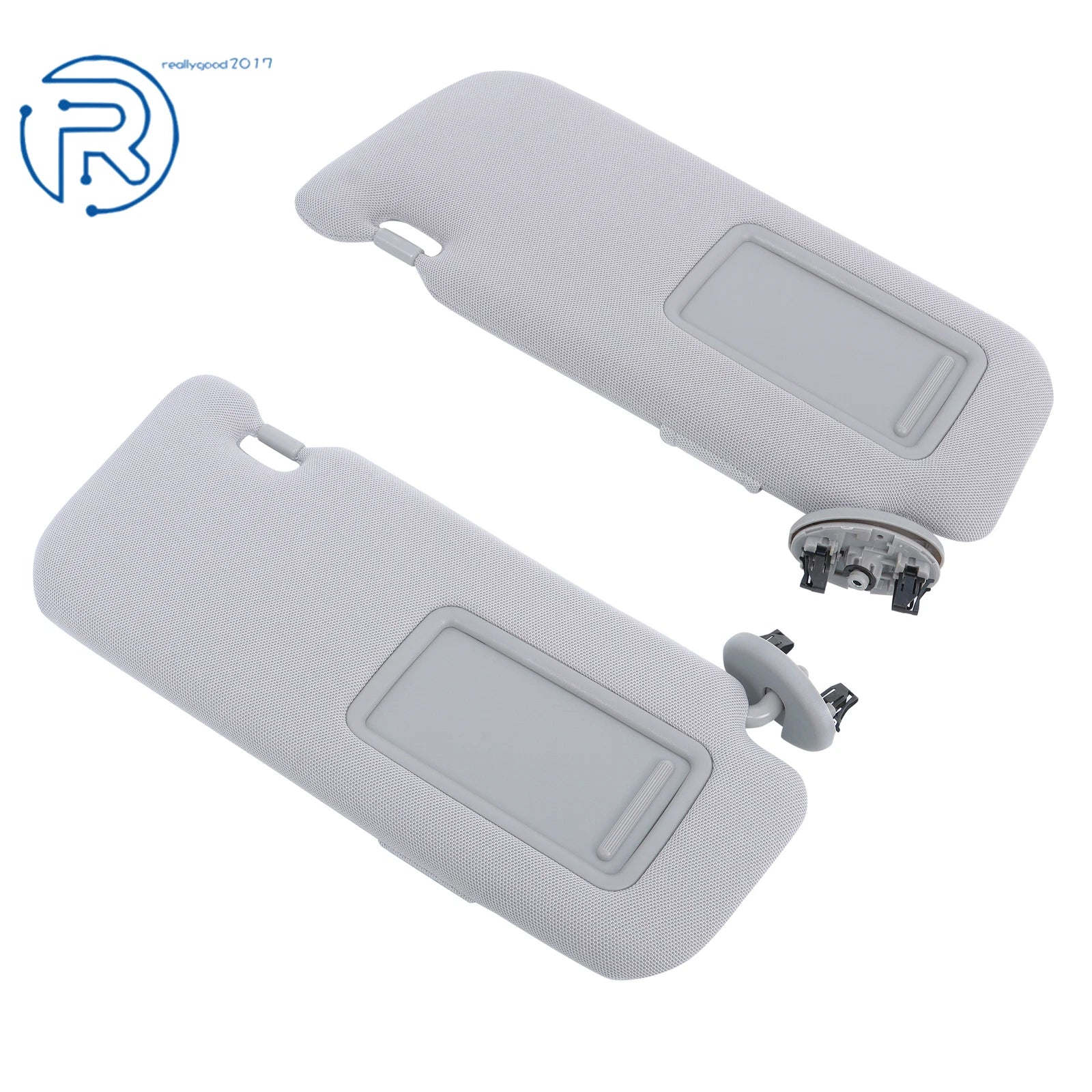 Set of 2 Sun Visors for Toyota Corolla (2009-2013) Gray Plastic