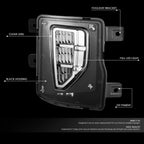 Full LED Fog Lights for Chevy Silverado 1500 (2016–2019) w/Wiring Harness+Switch