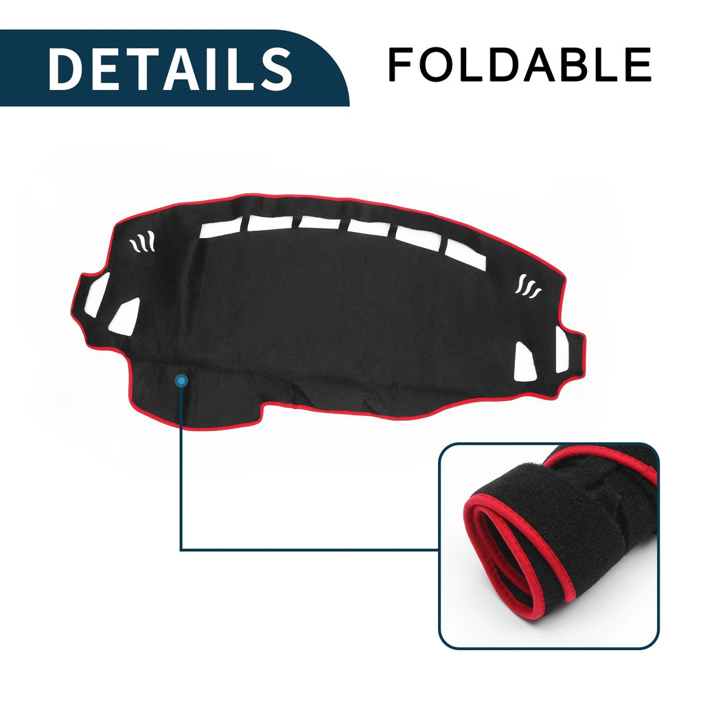 Dashboard Cover Mat for Suzuki Spacia MK32S (2013–2017) w/ Sticker Black Red