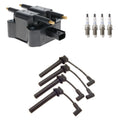 Set of 4 Hitachi Ignition Coils & Denso Platinum TT Spark Plugs for Neon (L4)