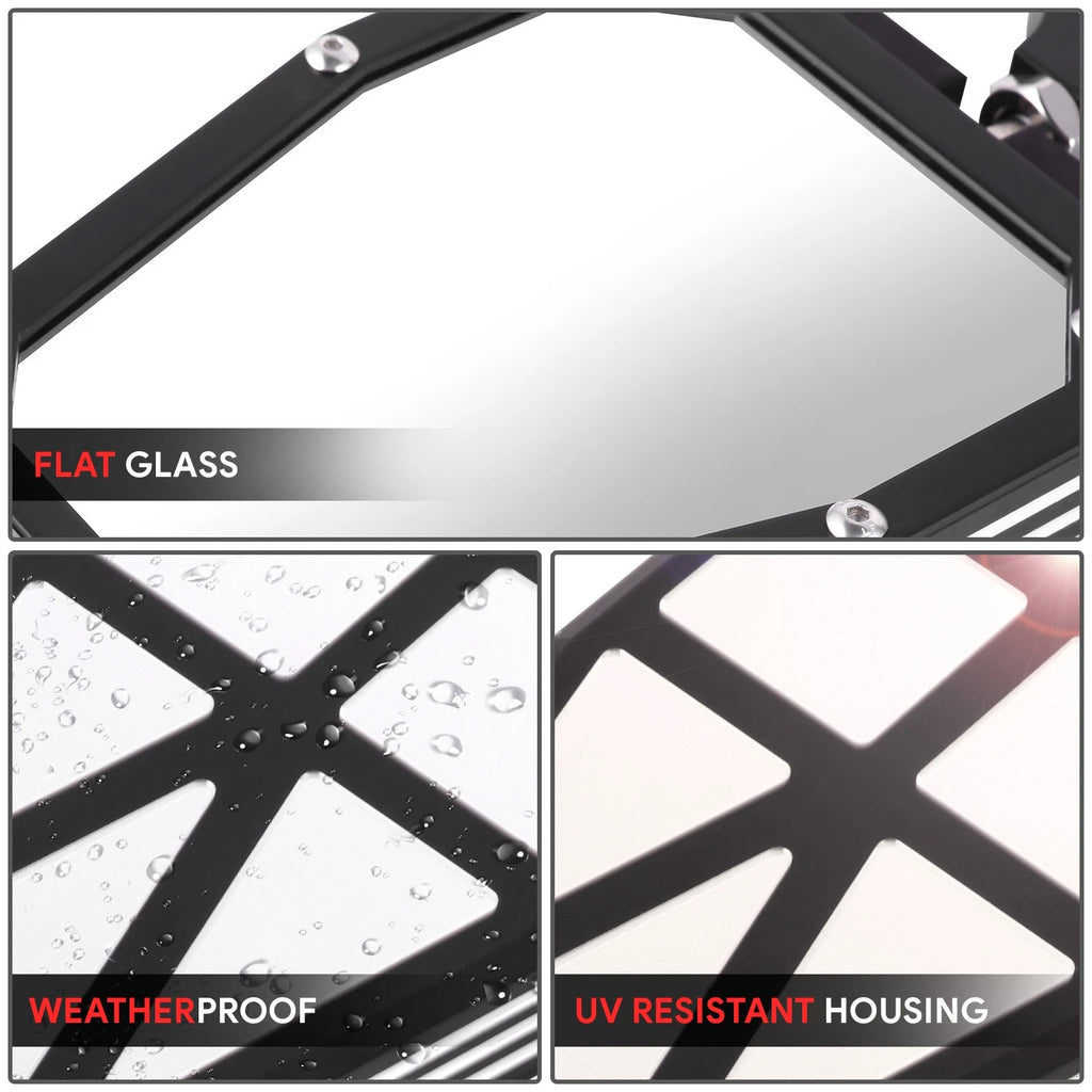 Universal UTV Side View Mirrors Bracket for Roll Cage Bar (1.5" 1.75" 2")