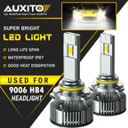 AUXITO 9006 HB4 LED Headlight Bulb Kit for Low Beam (24000LM, 6500K)