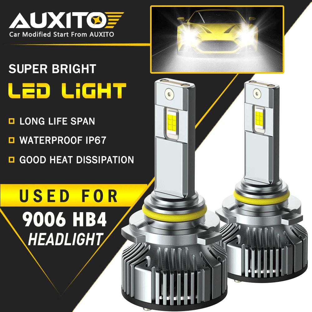 AUXITO 9006 HB4 LED Headlight Bulb Kit for Low Beam (24000LM, 6500K)