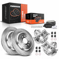 Set of 2 Rear Brake Rotors & Pads for Ford Taurus Lincoln MKS (2008–2019)