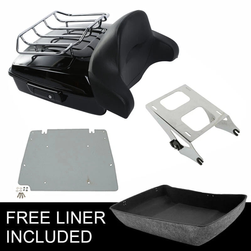 Chopped Trunk Pad Luggage Mount Plate for Harley Street Road Glide (2014–2026)