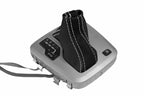 Leather Automatic Shift Boot Cover for Volvo XC90 (2003–2014) Black White Stitch