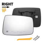 Right Side Heated White Mirror Glass for Dodge Ram 1500 2500 (2010–2023)