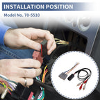 Set of 2 Car Stereo CD Player Wiring Harness 70-5510 for Ford Bronco (full size)