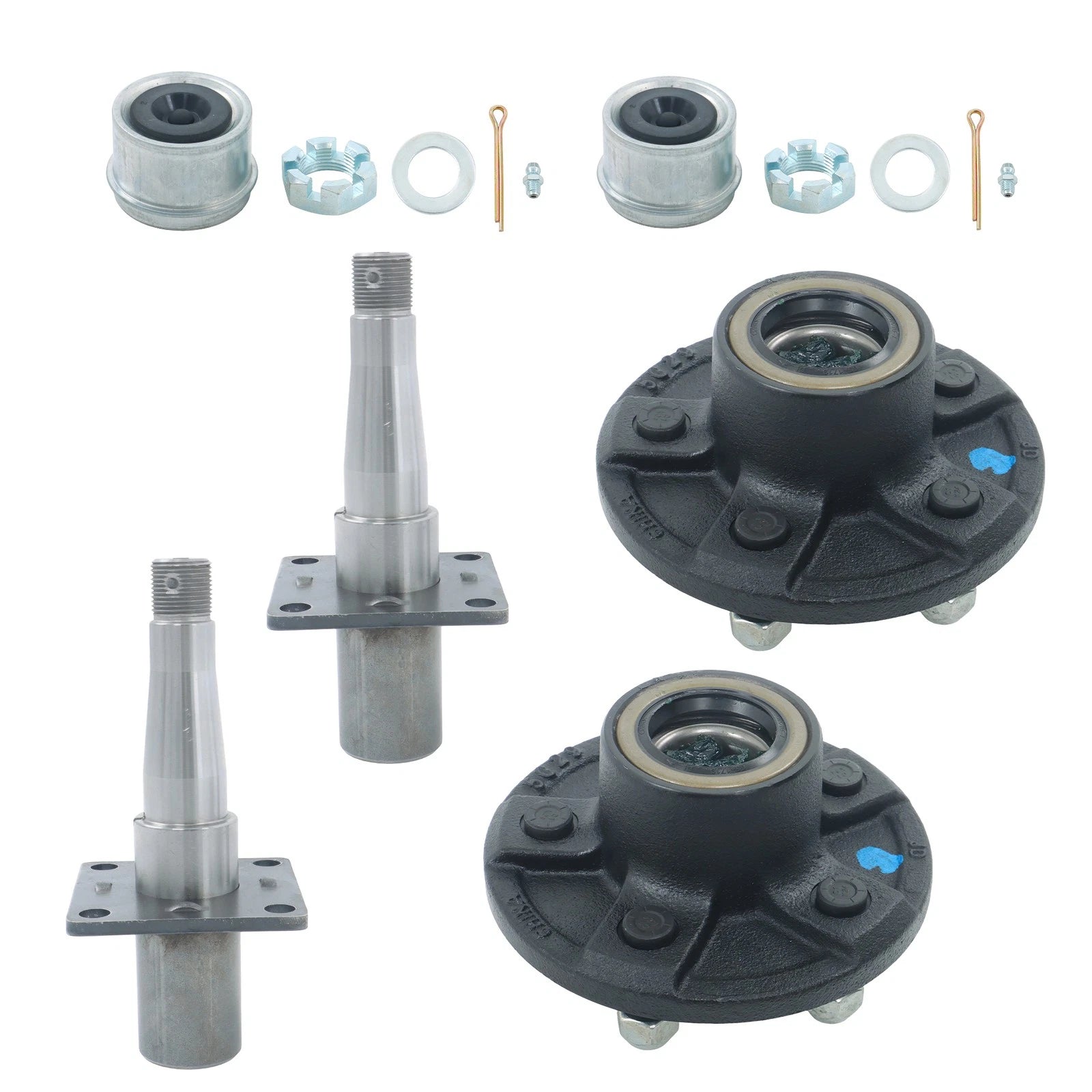 Set of 2 Trailer Hub Kits for 5 x 4.5" Wheels (Fits Various Models)