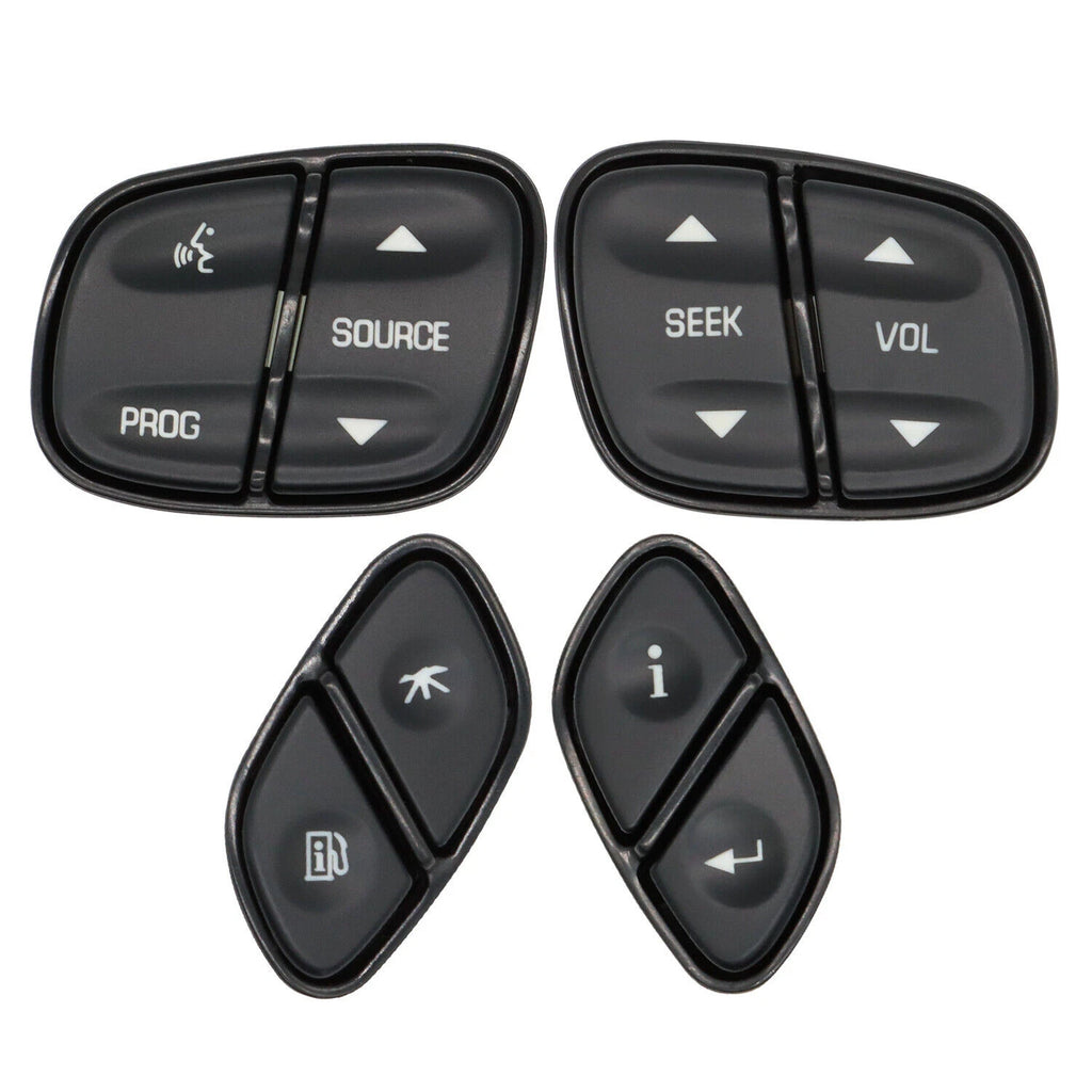 Set of 4 Steering Wheel Switch Control Buttons for Chevy Silverado 1500 GMC Sierra (2014–2019)