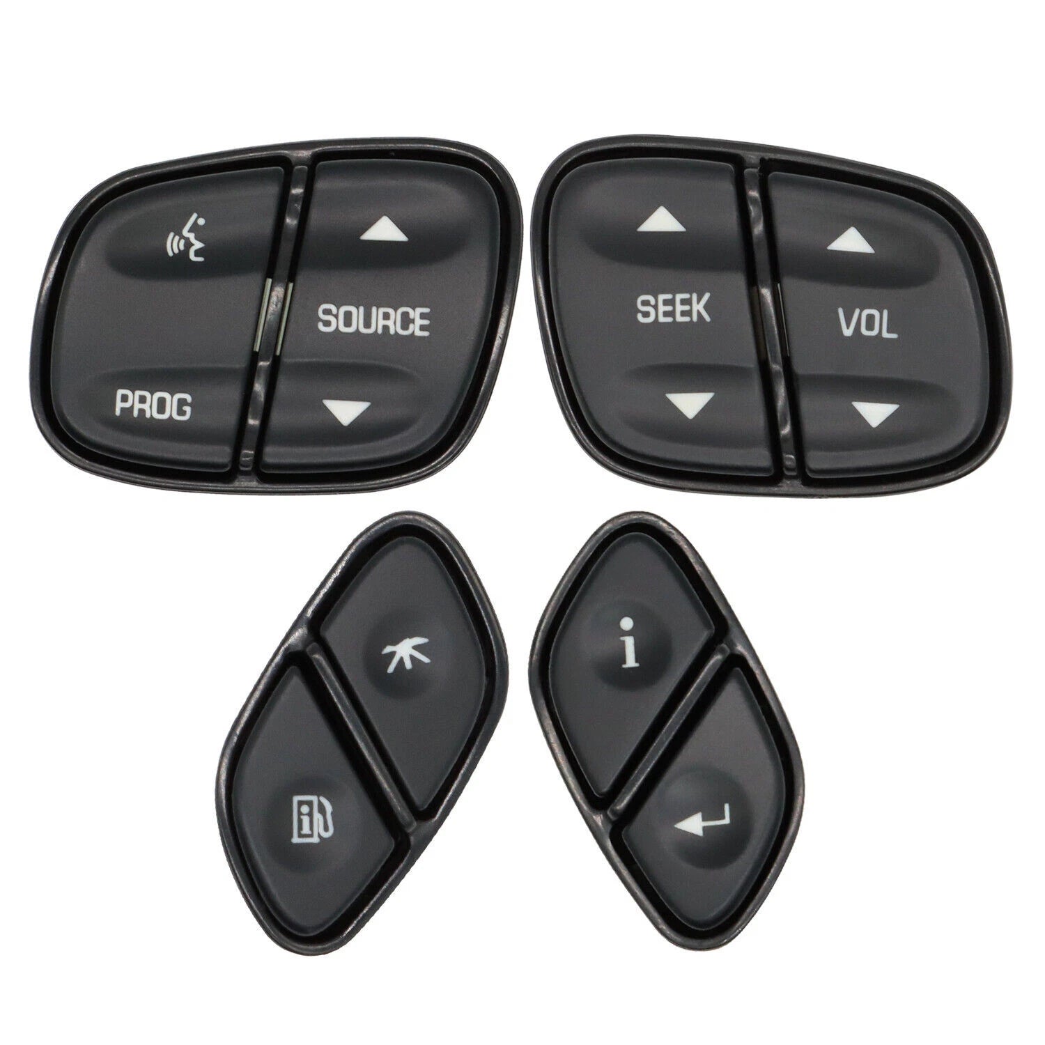 Set of 4 Steering Wheel Switch Control Buttons for Chevy Silverado 1500 GMC Sierra (2014–2019)