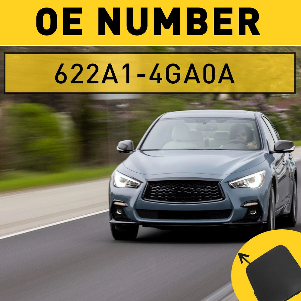 Set of 2 Front Bumper Tow Hook Covers for Infiniti Q50 (2015–2018)