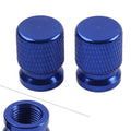 Set of 4 Blue Tire Valve Caps for Car Motor Wheel Rim Vent (Universal)