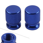 Set of 4 Blue Tire Valve Caps for Car Motor Wheel Rim Vent (Universal)