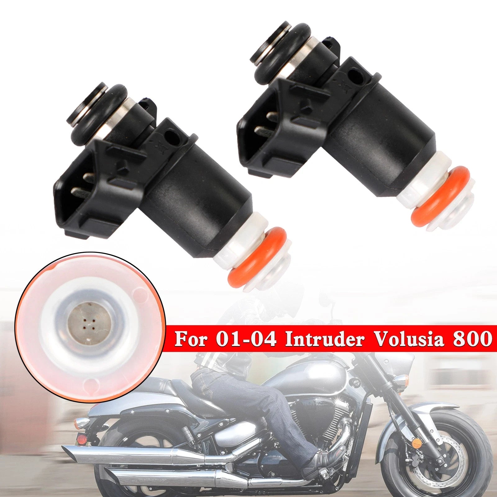 2X Fuel Injectors for Suzuki Boulevard M50/C50 (2005–2023) 16450-PLD-003, 15710-14G00