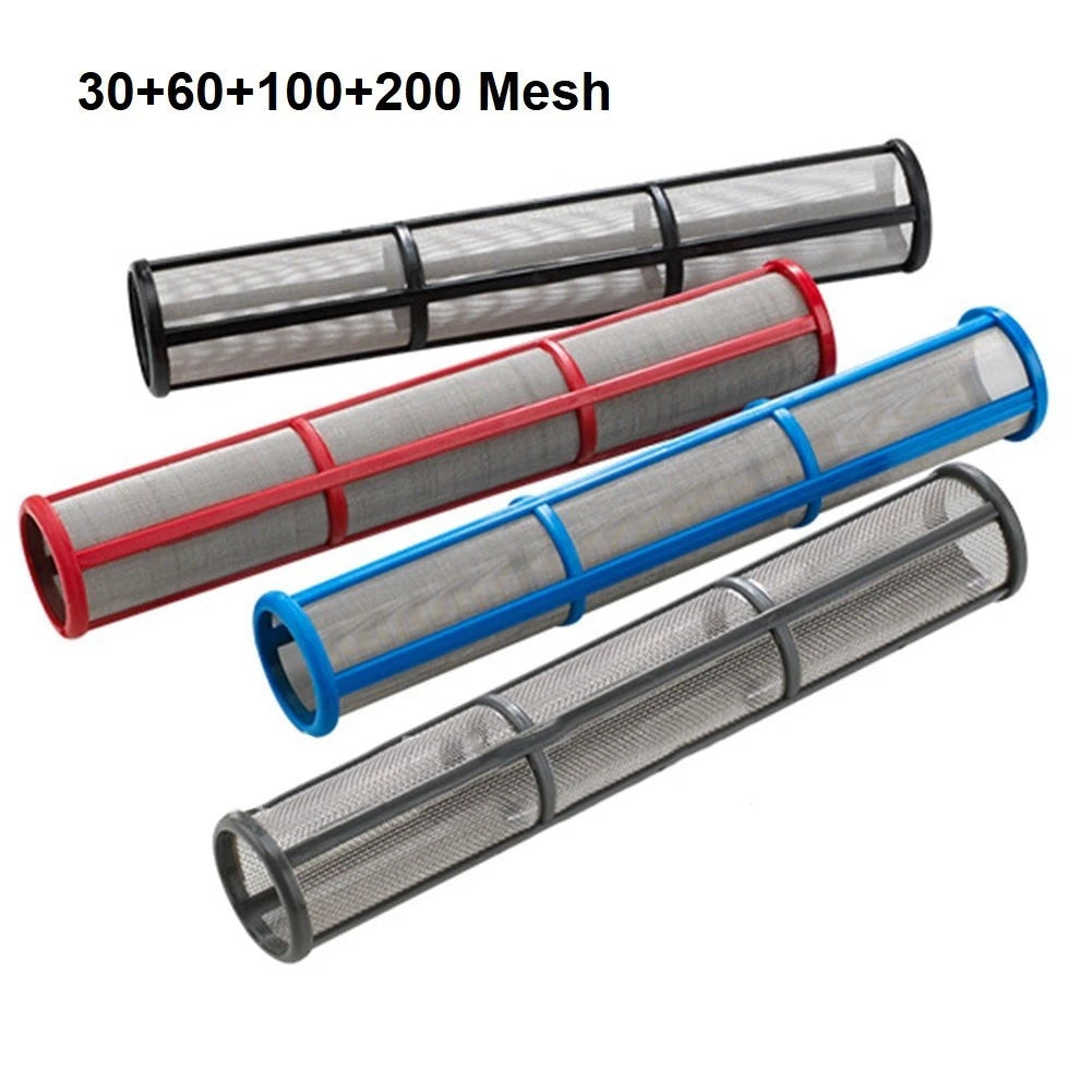 Set of 4 Stainless Steel Wire Plastic Airless Paint Sprayers Pump Filters