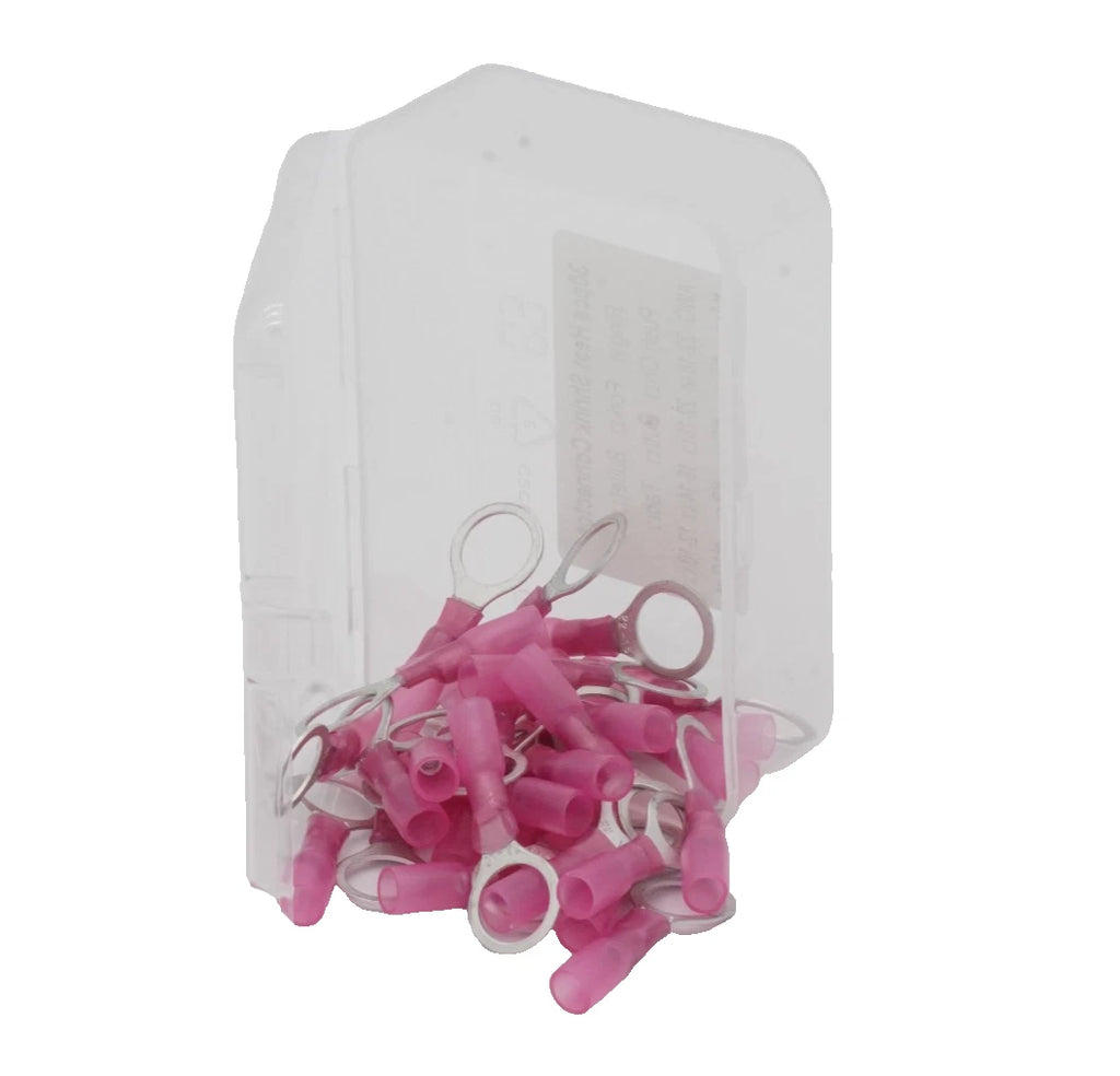 30-Pack Marine HDPE Heat Shrink Ring Terminal #10 22-16 AWG
