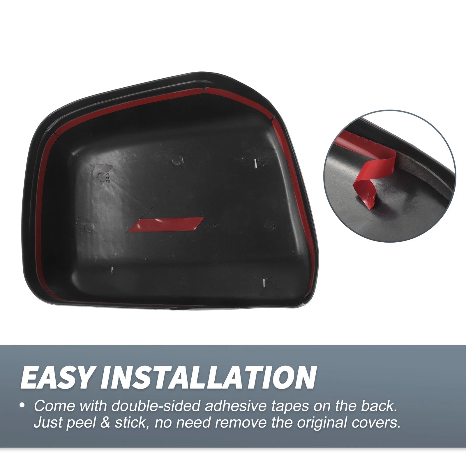 Pair Rearview Mirror Cover Overlay Gloss Black for Lexus RX300 (1999–2003)
