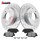 Rear Disc Rotors & Ceramic Brake Pads for Hyundai Sonata (2012–2017) & Kia Optima (2012–2017)