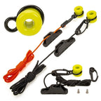 Nylon Retriever for Trolling Weights on Boats and Kayaks (Black Orange)