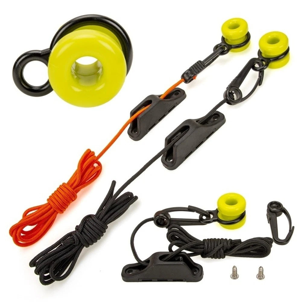 Nylon Retriever for Trolling Weights on Boats and Kayaks (Black Orange)