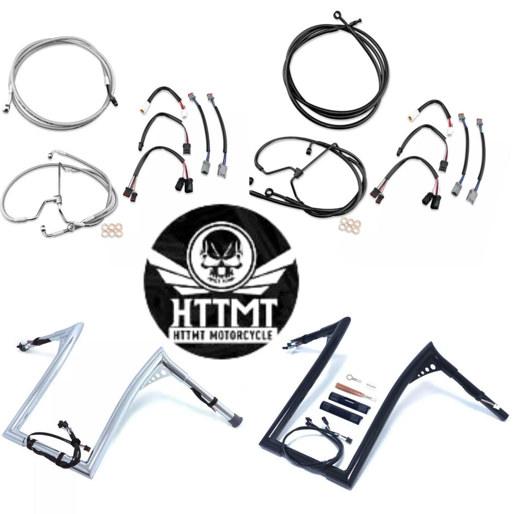 Prewired Handlebar & Cable Line Kits for Harley Road King FLHR FLHRC (2017–2020)