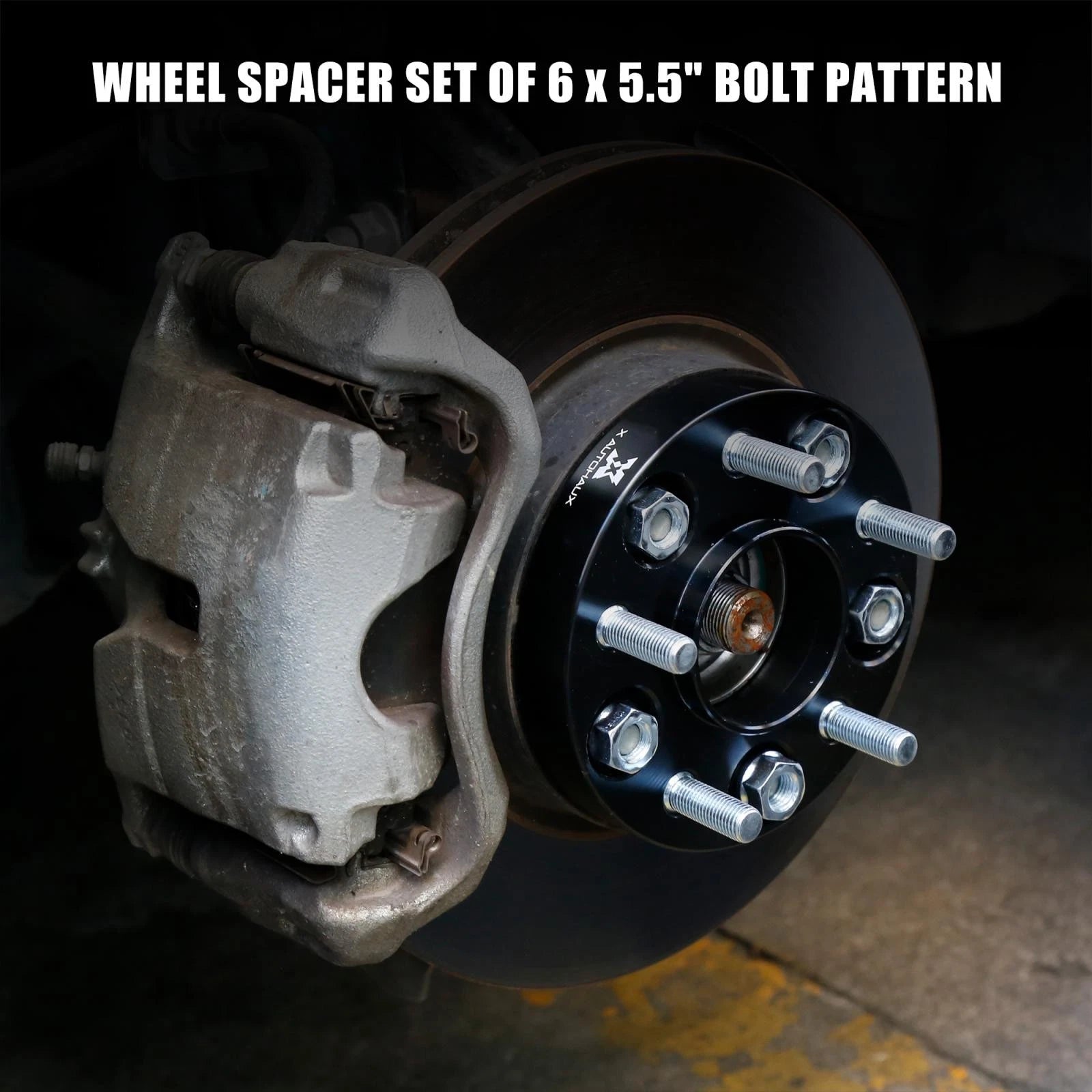 Set of 4 Wheel Spacers Adapters for 6 Lug Vehicles (M12x1.5, 6x5.5")