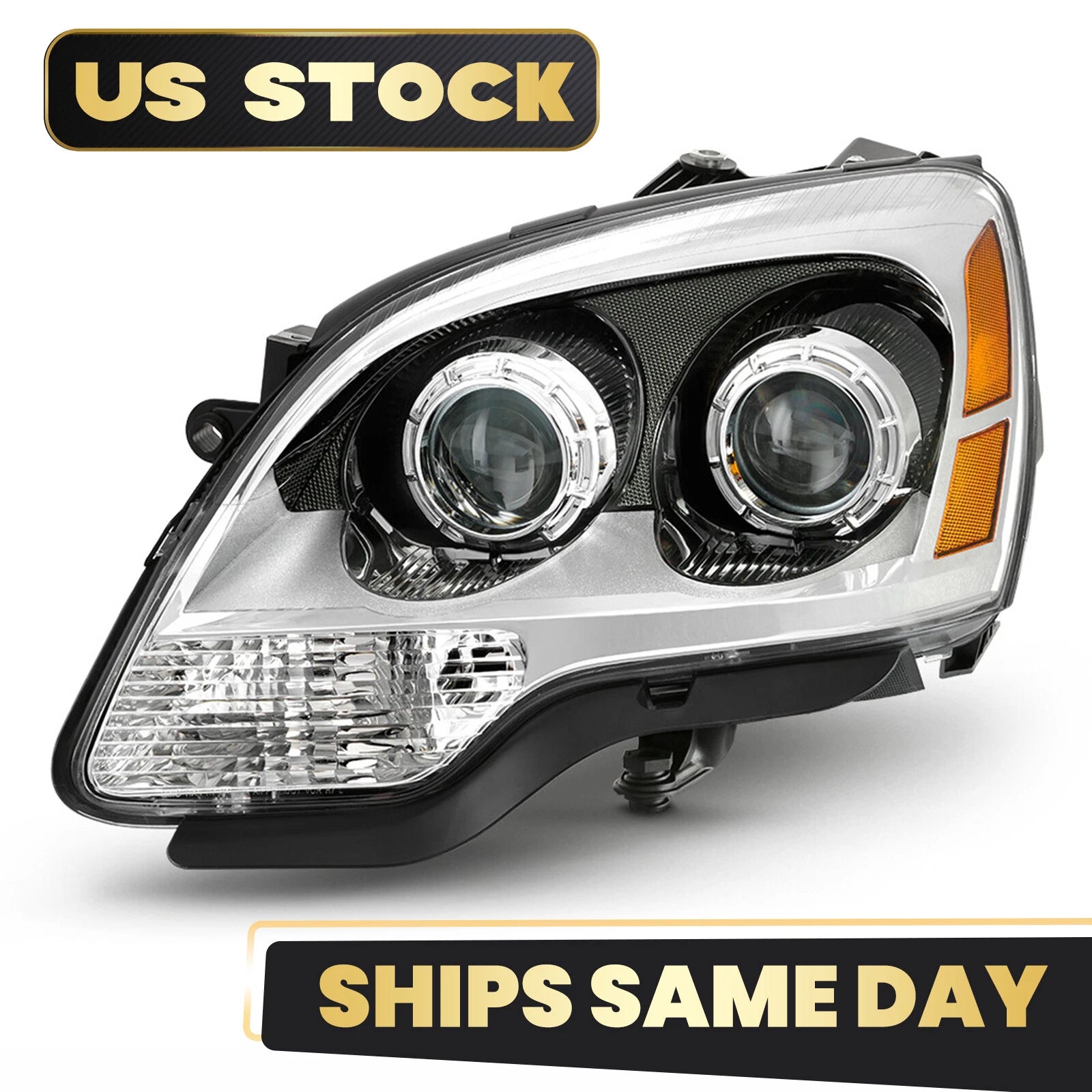 Halogen Headlight for GMC Acadia (2007–2012) Projector w/ Bulb Driver Side
